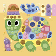 My arts&crafts Mini Okrúhle nálepky Psík a kamaráti od 3 rokov Janod