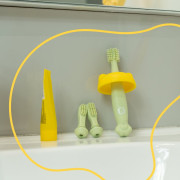 Silikónová zubná kefka 3 v 1 Badabulle