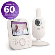 Chůvička dětská video SCD891/26+Nattou Uspáváček 4v1 Sleepy Bear Beige Philips Avent