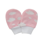 Rukavice bavlna potlač obláčik ružová Esito