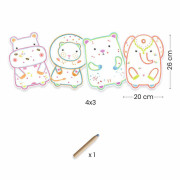 Djeco Vyfarbovanie pre najmenších s prekvapením - Divoké zvieratá