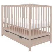 Detská postieľka so šuplíkom Basic kašmírová New Baby