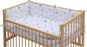 Detská postieľka prírodná s kompletnou výbavou 120 x 60 cm Tura Scarlett