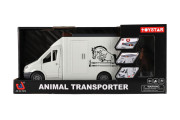 Auto prepravník zvierat 28 cm s koňom na zotrvačník so svetlom so zvukom