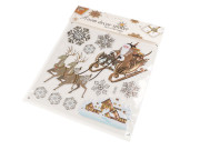 Vianočné samolepky plastické 3D na okná a dvere