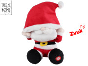 Take Me Home Santa plyšový 29-36 cm nasadzujúci si čiapku na batérie so zvukom 12 m+