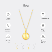 Tehotenský šperk bola Soul zlatá s brúseným povrchom + retiazka Moniel