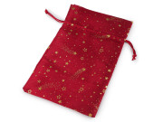 Vianočné darčekové vrecúško hviezdy 20x30 cm