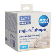 Cumlík na fľašu Natural Shape 12 m+ 2 ks Canpol babies
