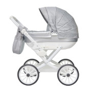 Detský kočík pre bábiky Kids Elegance strieborný Jasmine