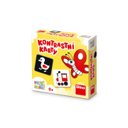 Prvé hranie Kontrastné karty náučná hra Dino