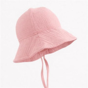 Dojčenský mušelínový klobúčik pink New Baby