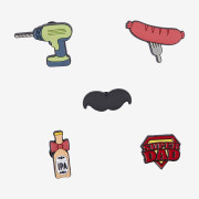 Amulety - ozdoby na topánky Amuletz Super Dads Club mix Coqui