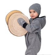 Rastúca softshellová kombinéza s fleecom Šedý melír Esito