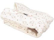 Merino spací vak bio s nožičkami králiky béžová