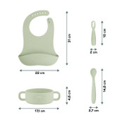 Silikónová jedálenská súprava Baby First meal set Mini Babymoov