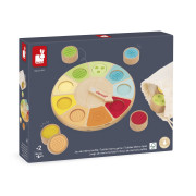 Kruhové dotykové senzorické pexeso s rôznymi povrchmi Janod