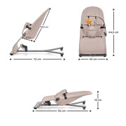 Minimalistické hojdacie lehátko s hračkami pre bábätko Kinderkraft