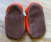 Kožené capáčky CAPIKI 18-24 m MALINOVÉ dierkované