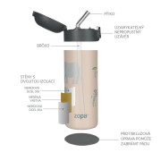 Termoska na tekutiny so slamkou 400 ml Zopa
