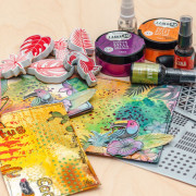 Pečiatky Creative Stamp, 29 ks - Tropické listy Aladine