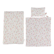 Postieľka pre bábiky drevená s perinkou Pink Little Dutch