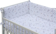 Detská postieľka biela s kompletnou výbavou 120 x 60 cm Luka Scarlett