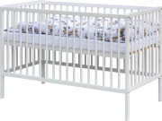 Detská postieľka s kompletnou výbavou biela 120 x 60 cm Afrika béžová Scarlett