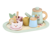 Čajový set drevený s kvetinovou potlačou Little Dutch