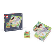 Obrázkové kocky Farma, 9 kociek Janod