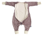 Merino spací vak s nohavicami a odopínacími rukávmi hnedej ovečky