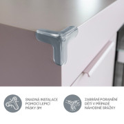 Ochrana rohov trojitá 4 ks Transparent Zopa