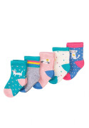 Ponožky dievčenské 5pack, Minoti, NBG SOCK 18