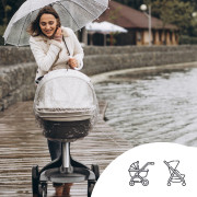 Uni pláštenka na kočík 3 v 1 (ochrana pred dažďom, snehom a vetrom) Sipo