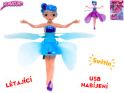 Bábika víla 19 cm na batérie svietiace reagujúce na pohyb ruky s USB