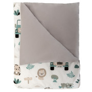 Obliečky 120x90 cm (perinka + vankúšik) Pojazdná zoo/sivá Bomimi
