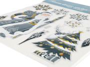 Vianočné samolepky plastické 3D na okná a dvere