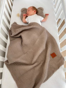 Waflová letná súprava vankúšika s prikrývkou Béžová Infantilo