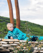 Softshellová bunda detská Medvede tyrkysová Wamu