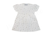 Dojčenské šaty krátky rukáv mušelín Hviezdičky s mašľou Baby Service