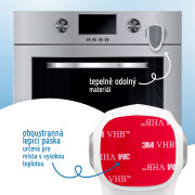 Bezpečnostný zámok na dvierka rúry, odolný voči teplu 1 ks Sipo