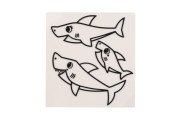 Okenné samolepky a omaľovánky Baby Shark s farbami