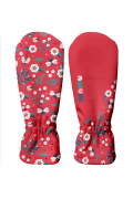 Detské softshellové rukavice Lienky červená