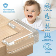 Ochrana rohov a hrán transparentná L-profil sada 12ks Sipo