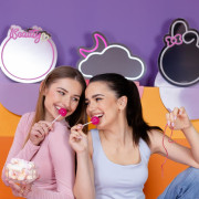 Zrkadlo s neónovým LED podsvietením Vibes Bunny GIO-759BN