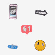 Amulety - ozdoby na obuv Amuletz Social Vibes mix Coqui