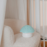 Projektor nočnej oblohy s bielym šumom a senzorom plaču Star Mushroom Pabobo