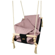 Hojdačka pre deti s bezpečnostnými pásmi a perinkou black light pink