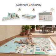 Multifunkčná penová skladacia podložka obojstranná 180 x 120 cm Savana Zopa