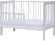 Detská postieľka Kamila - biela (borovica), sťahovacia bočnica 120 x 60 cm Scarlett 2. AKOSŤ